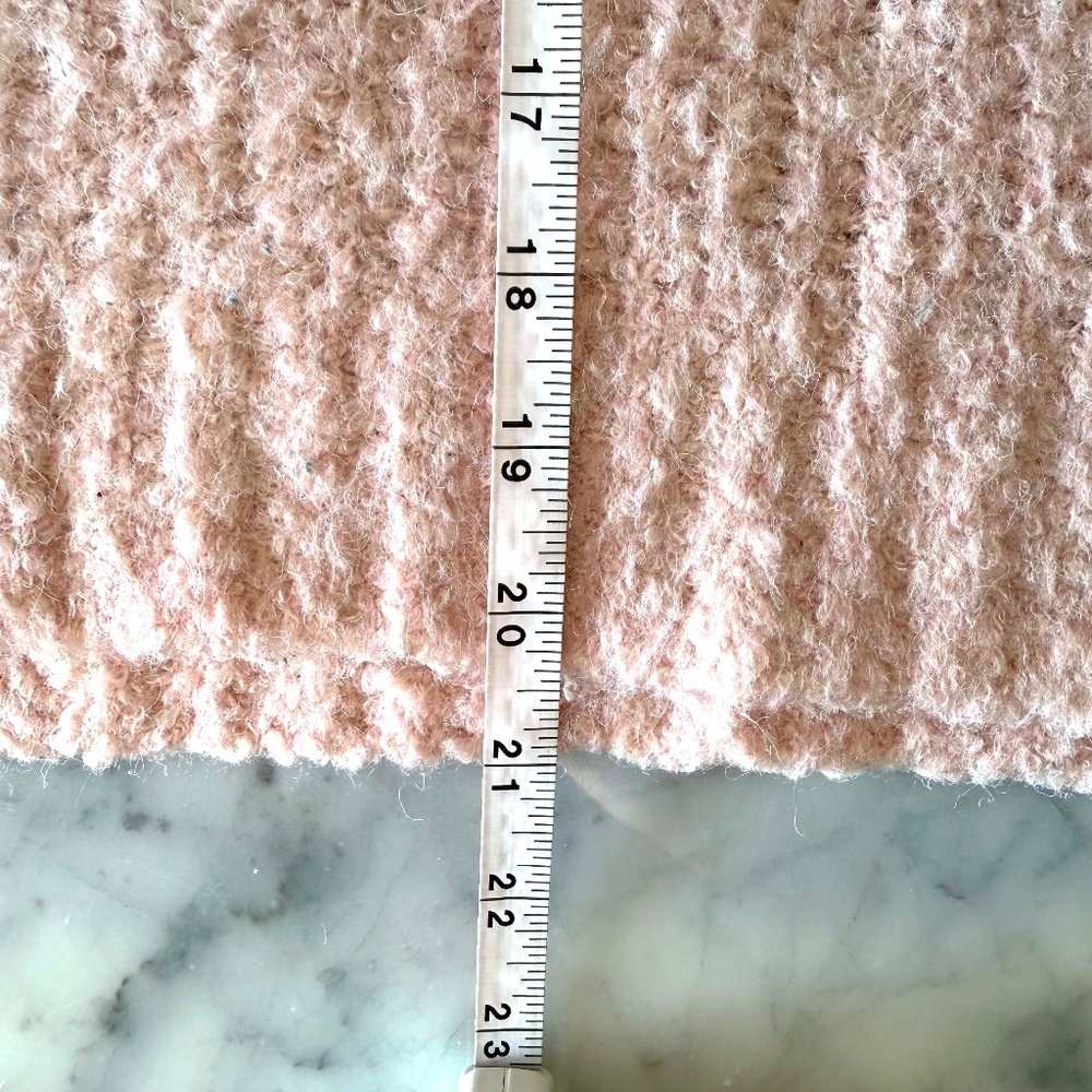 Lulus Colorblock Bouclé Sweater | Women’s M | Blush Pink Cozy Knit - Picture 6 of 6